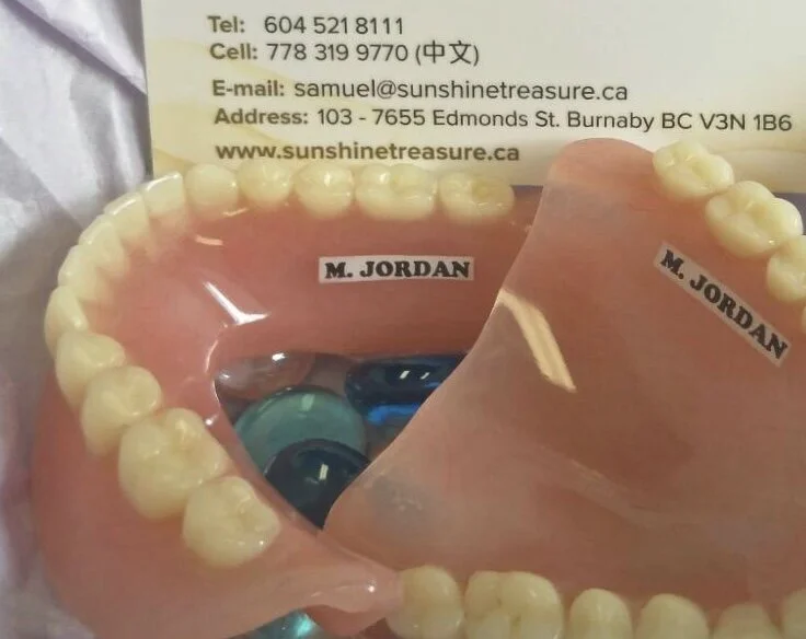 Name insertion in dentures for care-home residents
